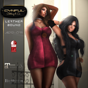 Cynful - Leather Bound Dress - Belleza Mait Slink